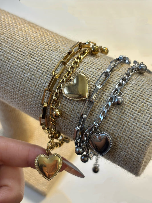 Double bracelet breloque Lynda