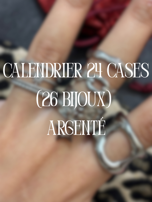 Calendrier de l'Avent 24 cases (26 bijoux) DORÉ/ARGENTÉ