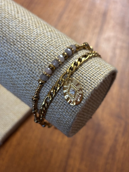 Double bracelet Jade