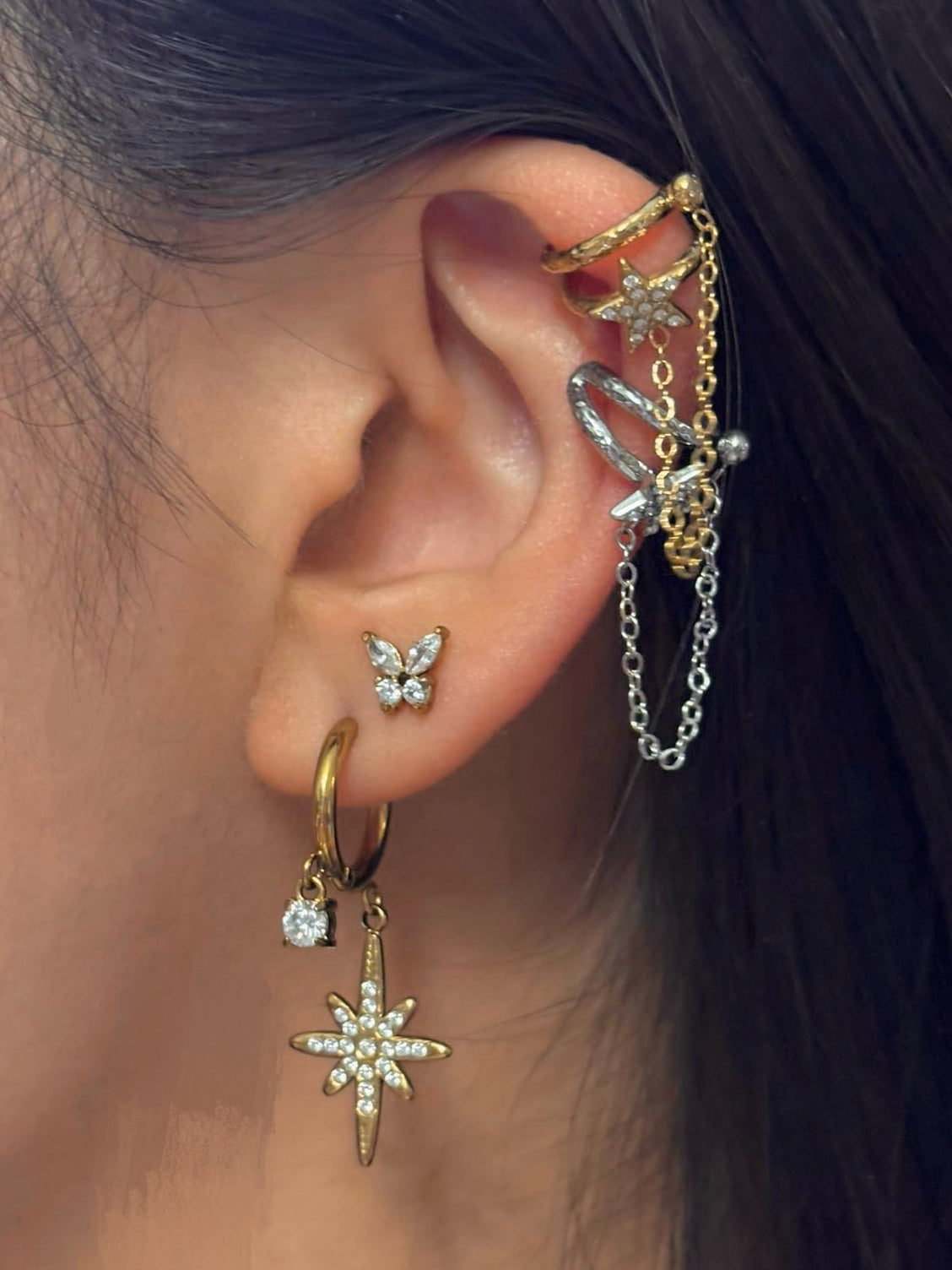 Faux piercing Ambre