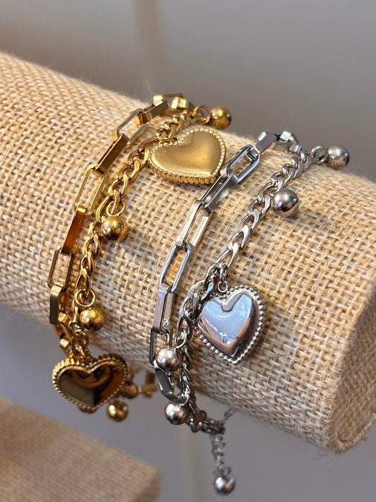 Double bracelet breloque Lynda